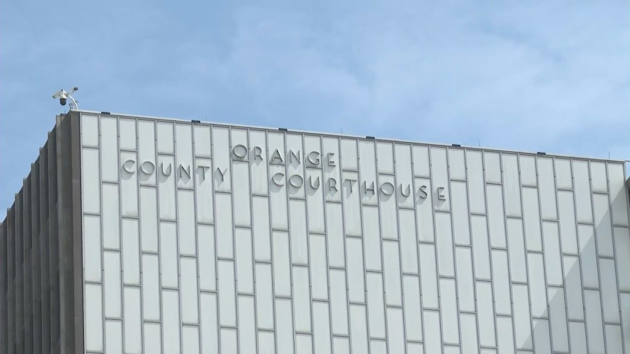 Orange County Courthouse in Santa Ana, California. (KTLA)