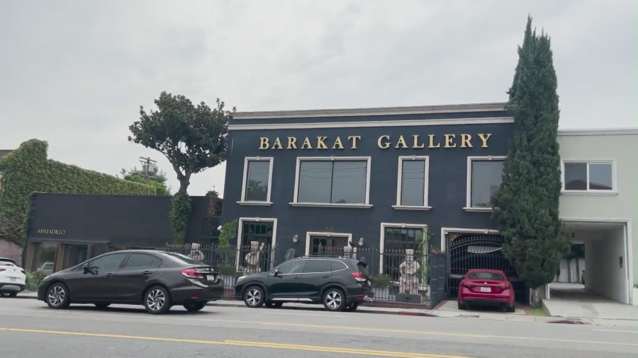 Barakat Gallery on La Cienega Boulevard in Los Angeles. (KTLA)