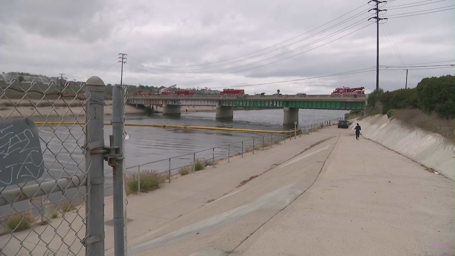 Authorities are investigating after a man's body was discovered under a bridge in Playa del Rey on Sept. 2, 2023. (KTLA)