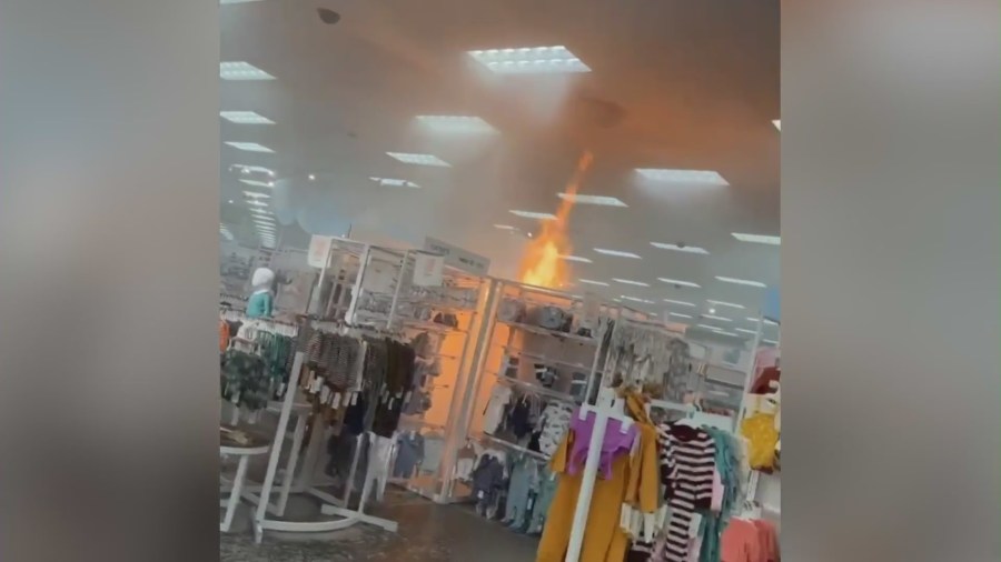 Video captured a large fire breaking out at a Target in Buena Park on Sept. 5, 2023. (OnScene.TV)