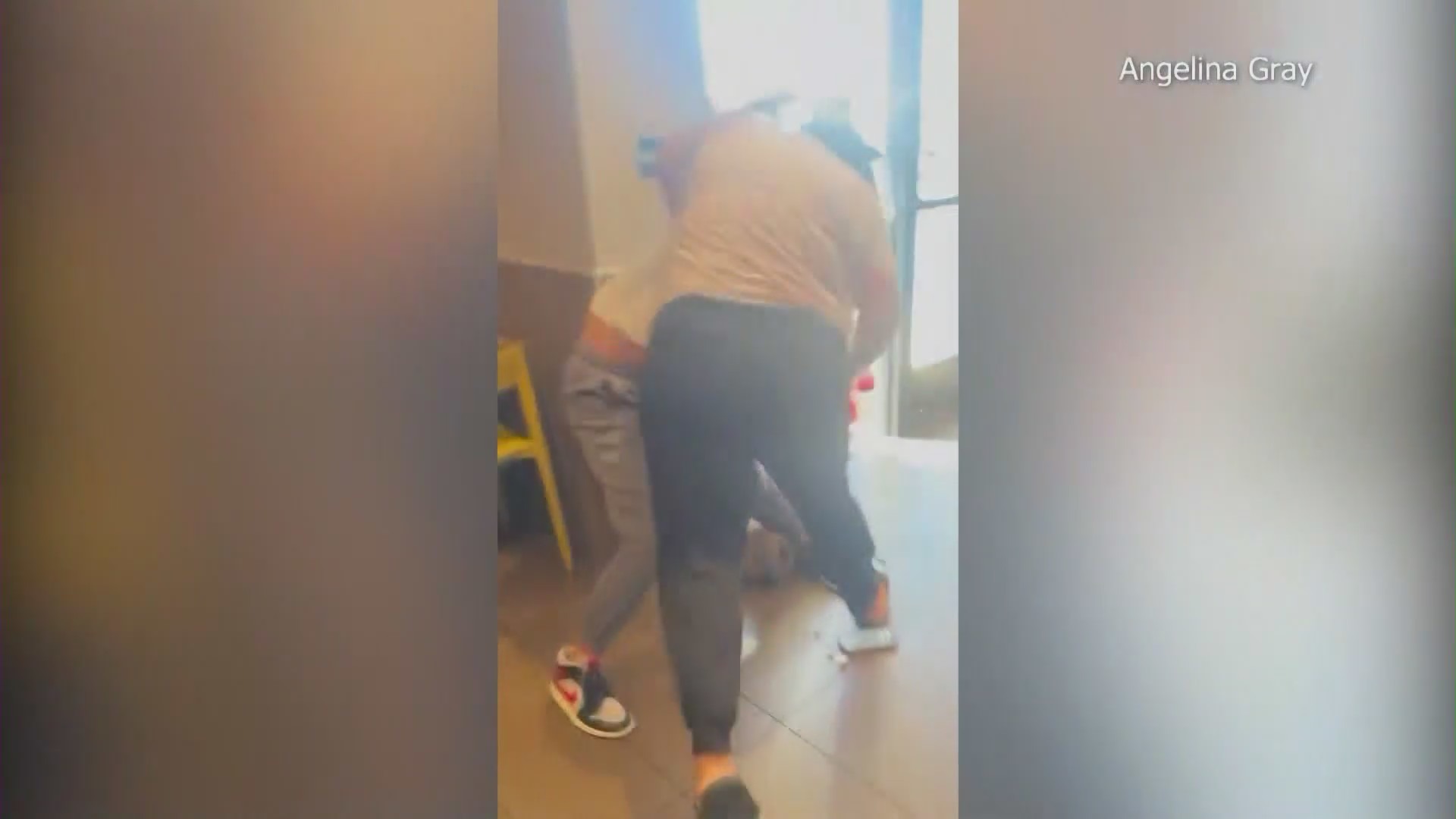 Video of 13-year-old Kassidy Jones getting beaten by an unknown woman inside a Harbor City McDonald's on Sept. 6, 2023. (Angelina Gray)