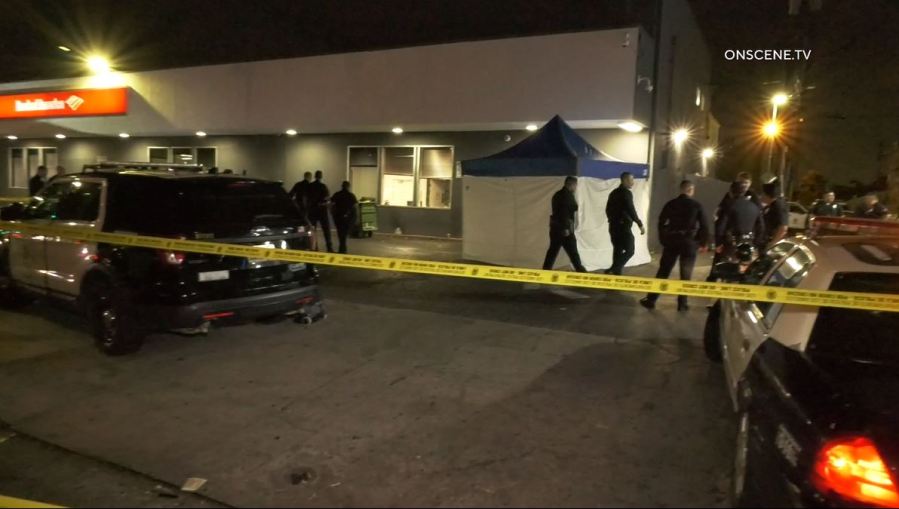 One person was killed and another was hospitalized after a shooting in South Los Angeles on Sept. 15, 2023. (OnScene.TV)