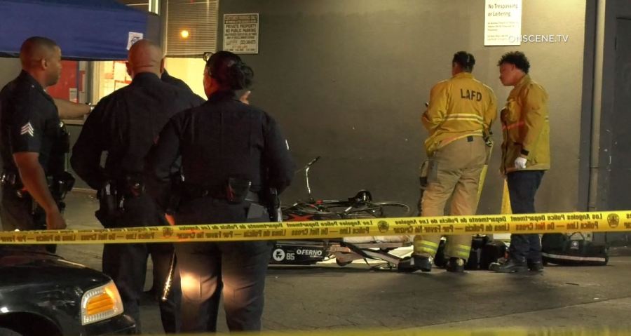 One person was killed and another was hospitalized after a shooting in South Los Angeles on Sept. 15, 2023. (OnScene.TV)