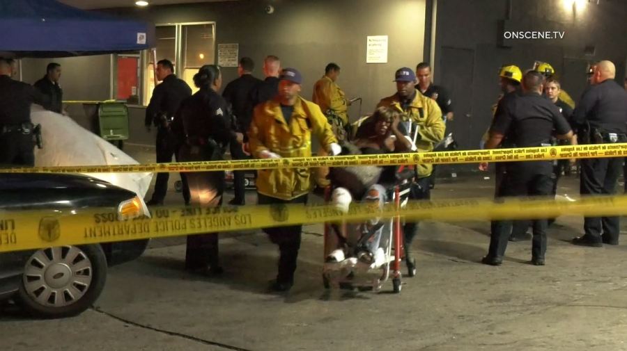 One person was killed and another was hospitalized after a shooting in South Los Angeles on Sept. 15, 2023. (OnScene.TV)