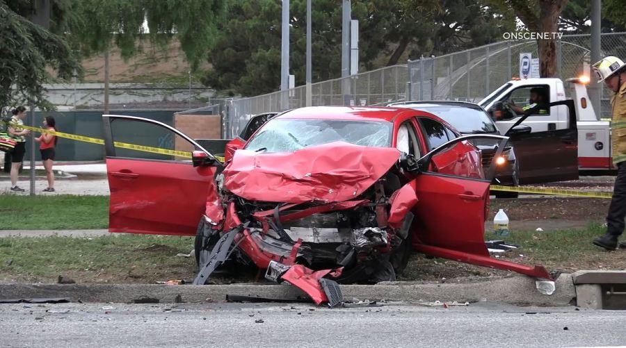 Two people were killed and three others were critically injured after a deadly crash in Westwood on September 2, 2023. (OnScene.TV)