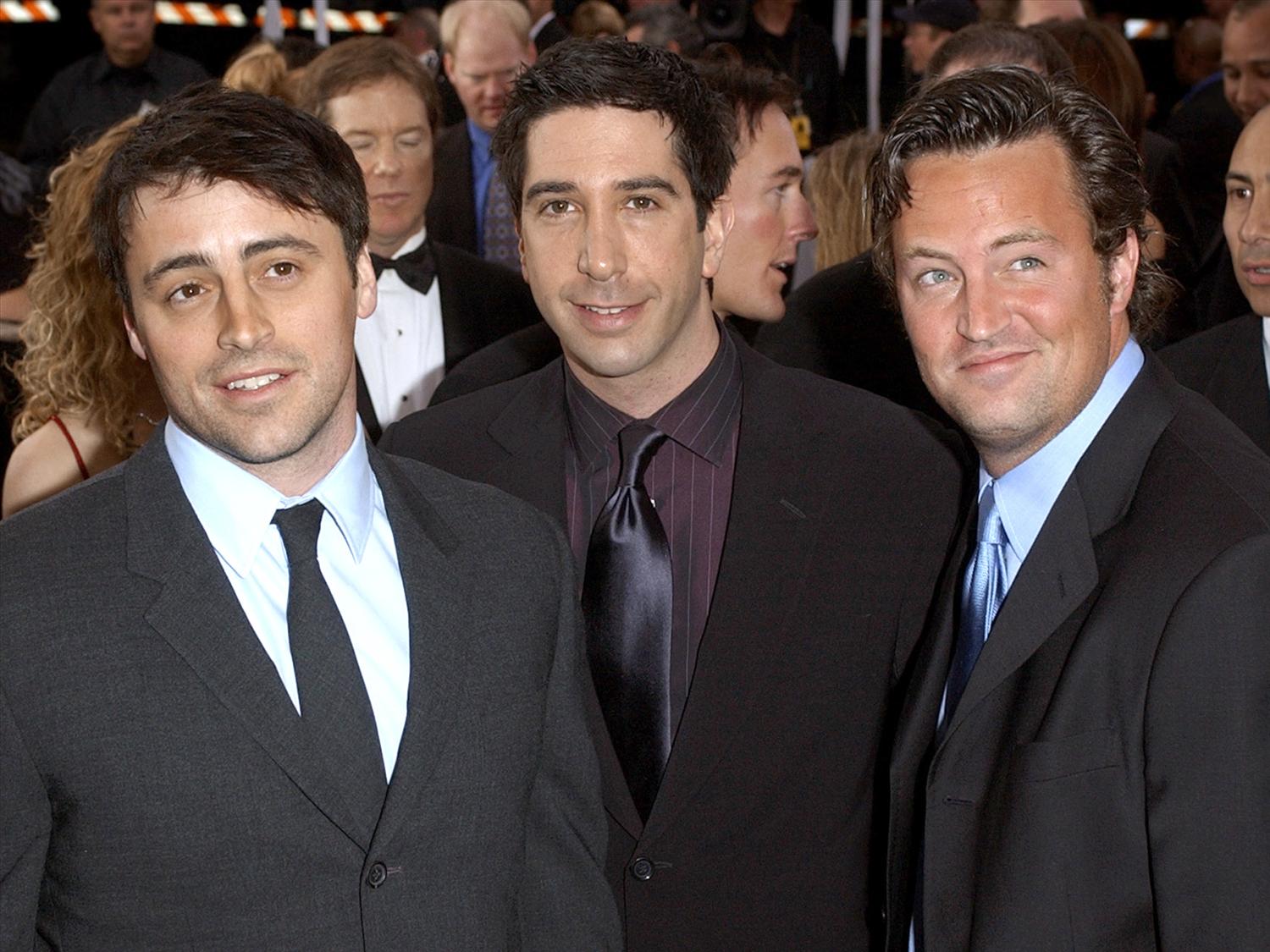 Matthew Perry, David Schwimmer, and Matt LeBlanc. (Getty images)