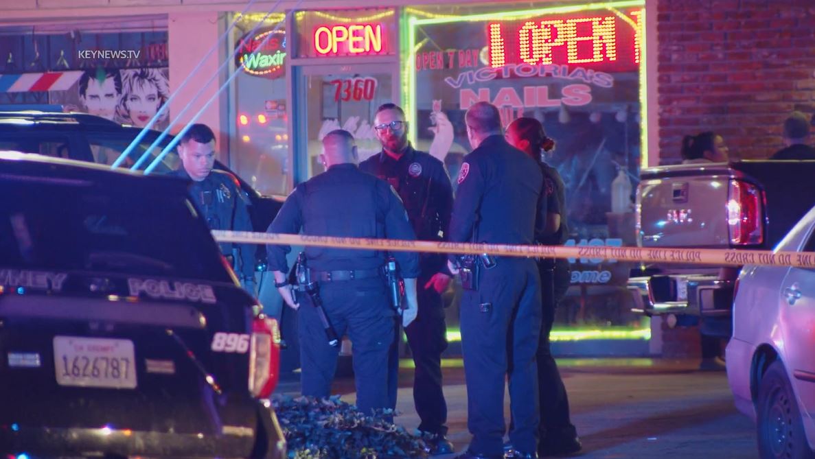 One person was hospitalized after shots rang out at a Downey bar on Oct. 5, 2023. (KeyNews)