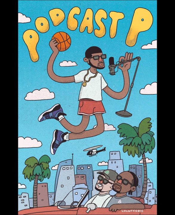 A poster designed by Eric Bui was sent to Paul George and his podcast co-hosts in September 2023. (Eric Bui)