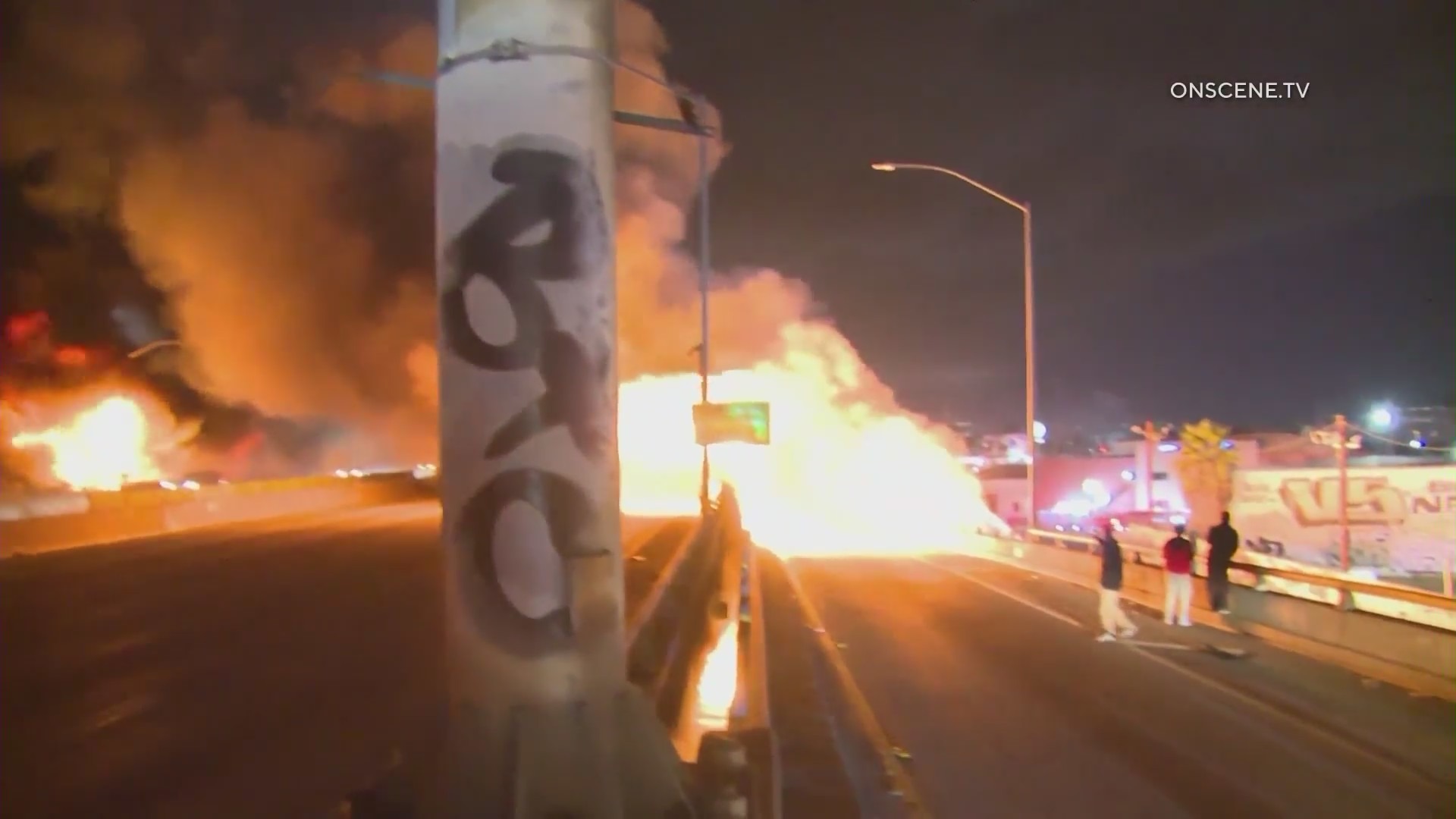 Driver forced to flee his car during 10 freeway fire being charged for tow