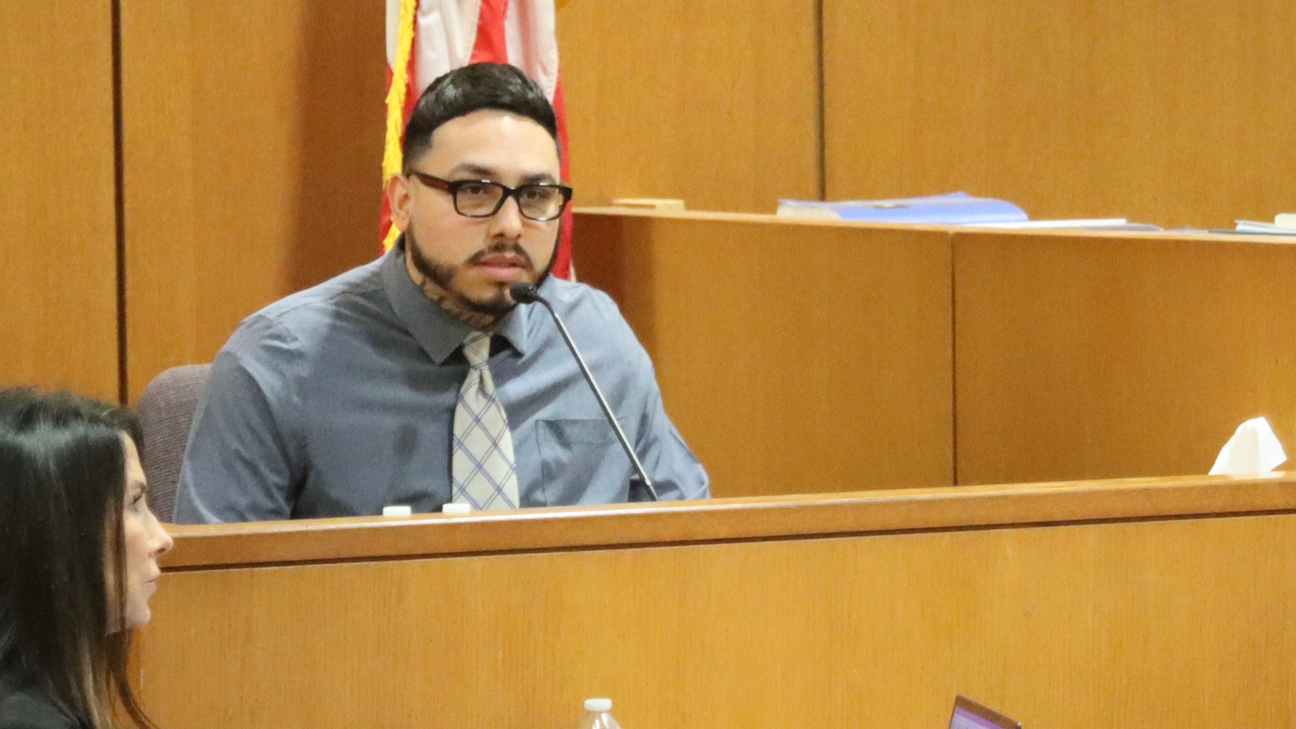 Euren Balbuena is seen taking the stand during his murder trial on Nov. 8, 2023. (Ventura County District Attorney's Office)