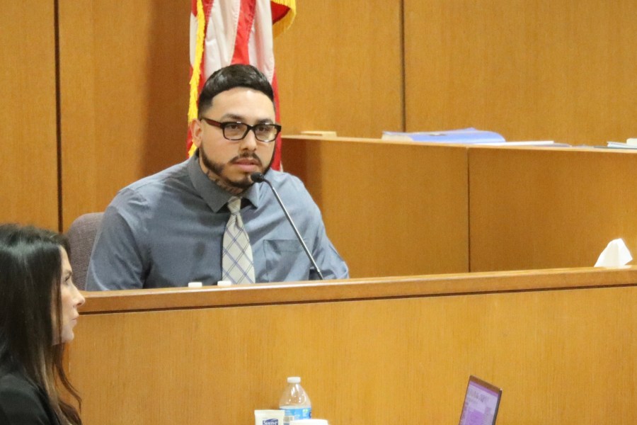 Euren Balbuena is seen taking the stand during his murder trial on Nov. 8, 2023. (Ventura County District Attorney's Office)