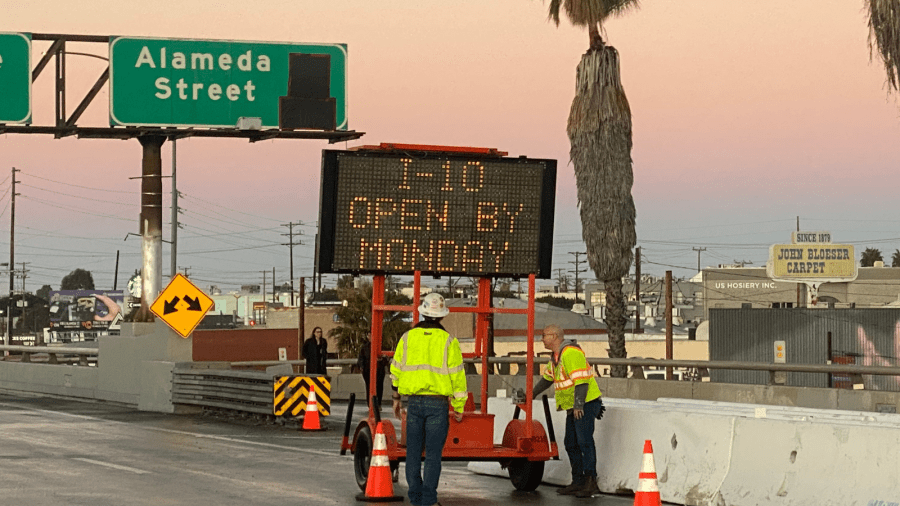 WATCH: Vice President Kamala Harris provides update on 10 Freeway fire response alongside Gov. Gavin Newsom, L.A. Mayor Karen Bass