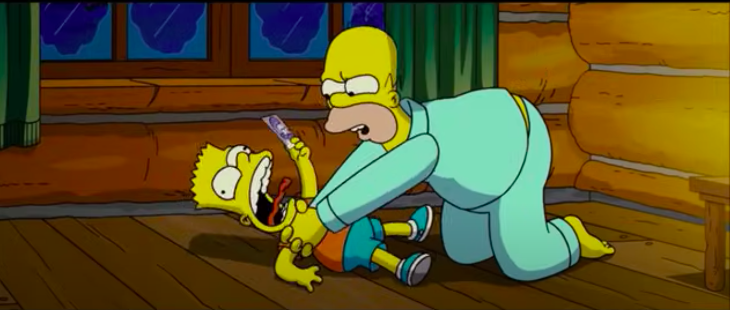 Homer and Bart Simpson