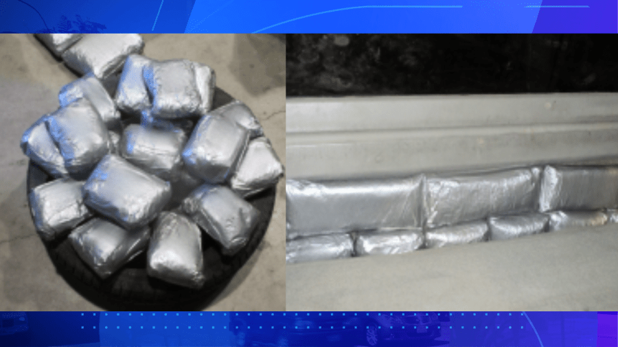 A man was arrested after Southern California border patrol officers discovered over $8 million in fentanyl pills inside his truck at the U.S.-Mexico border on Nov. 3, 2023. (U.S. Customs and Border Protection)