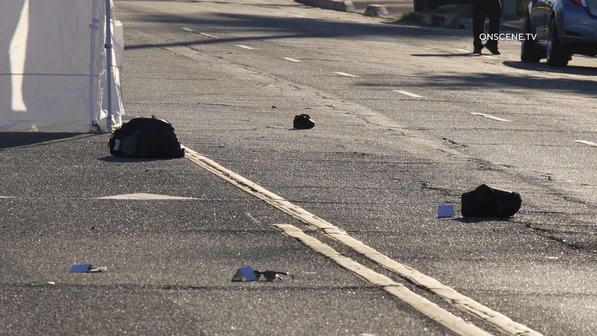 A suspect remains at large after a 66-year-old woman was killed in a violent hit-and-run crash in Arlington Heights on Nov. 14, 2023. (OnScene.TV)