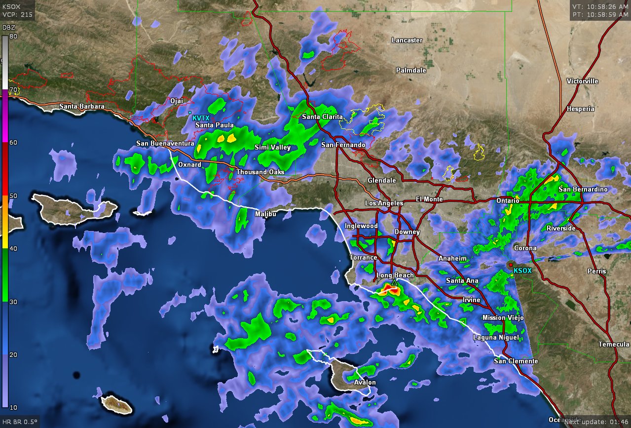 Rain storm system covering Southern California on the week of Nov. 15, 2023. (National Weather Service)