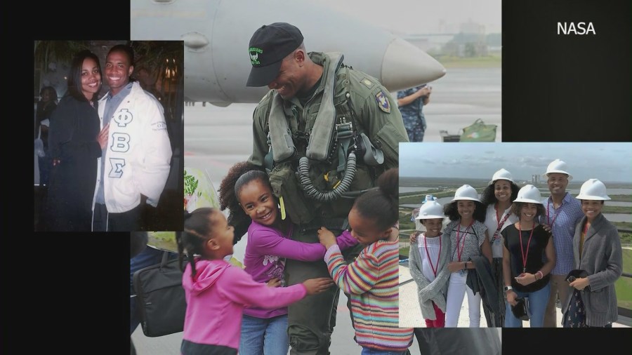 Victor Glover, his children and loved ones pictured in family photos.