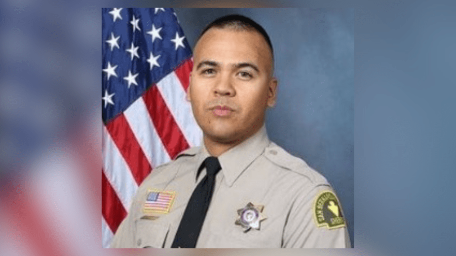 Deputy Jonathan Campos is seen in an image posted by the Hesperia Police Department on Instagram.