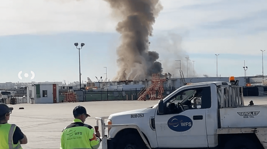 Terminal at LAX goes up in flames; cause of fire under investigation  