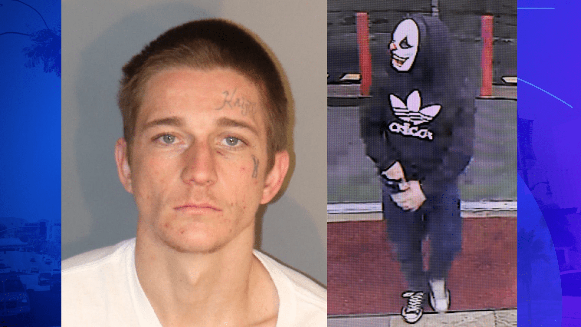 Jesse James Swanson, 23, in photos from the Riverside Police Department.