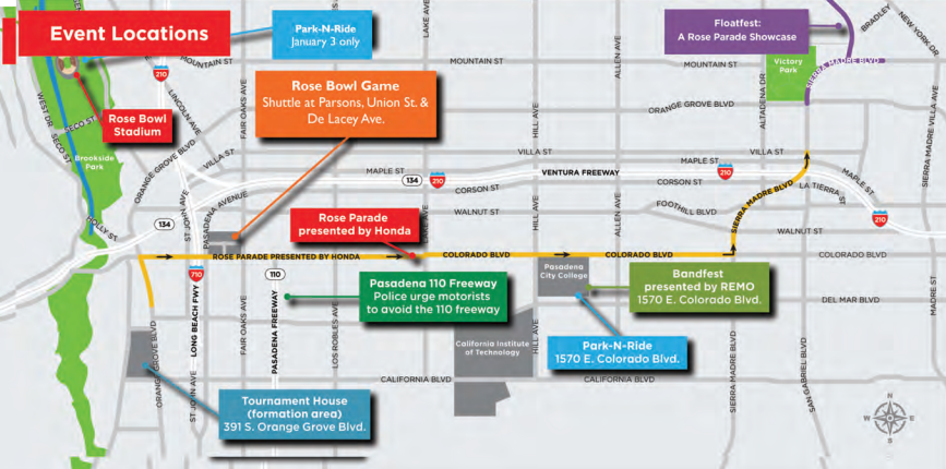 Rose Parade Map