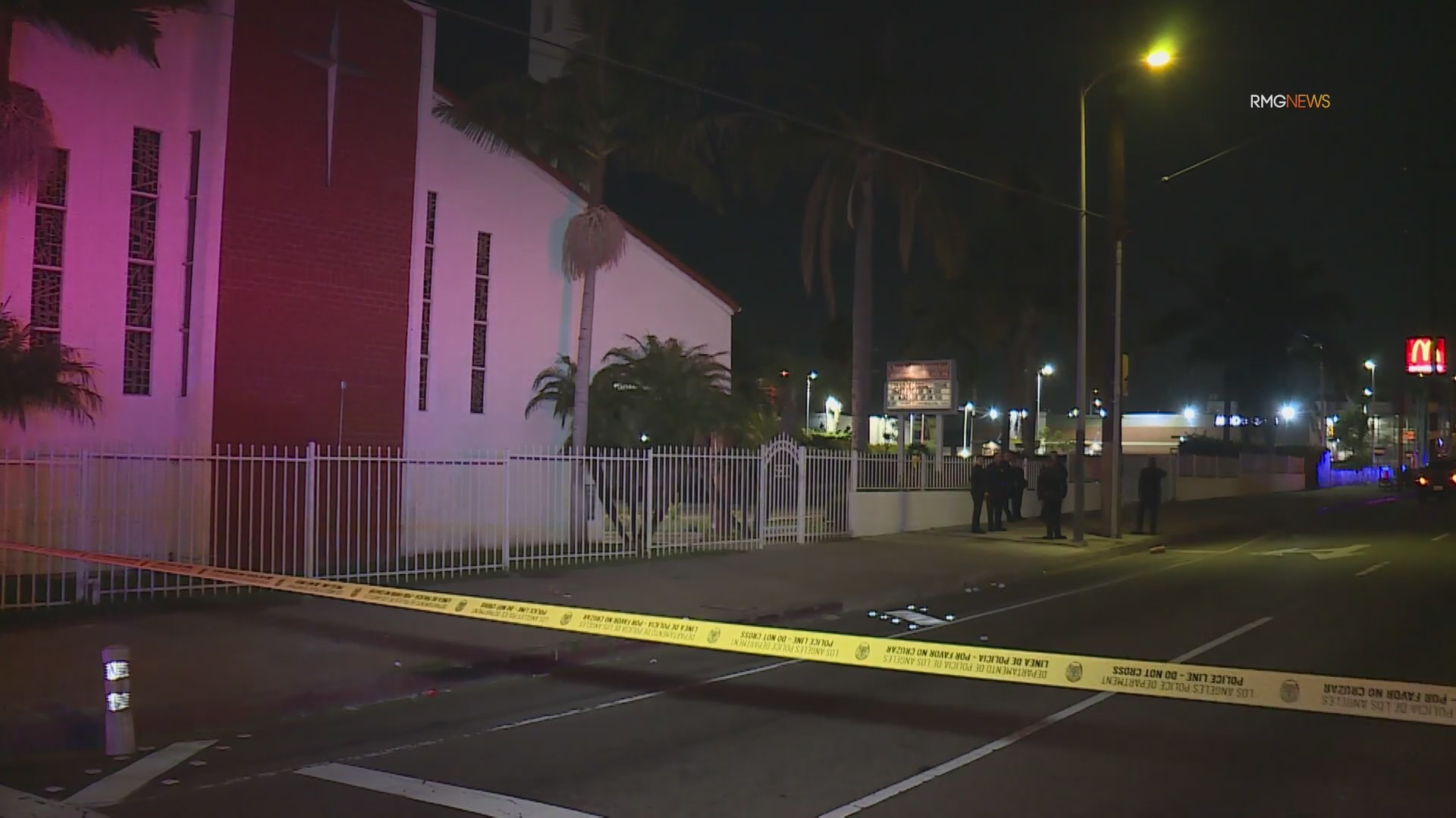 Man shot in front of church in South Los Angeles