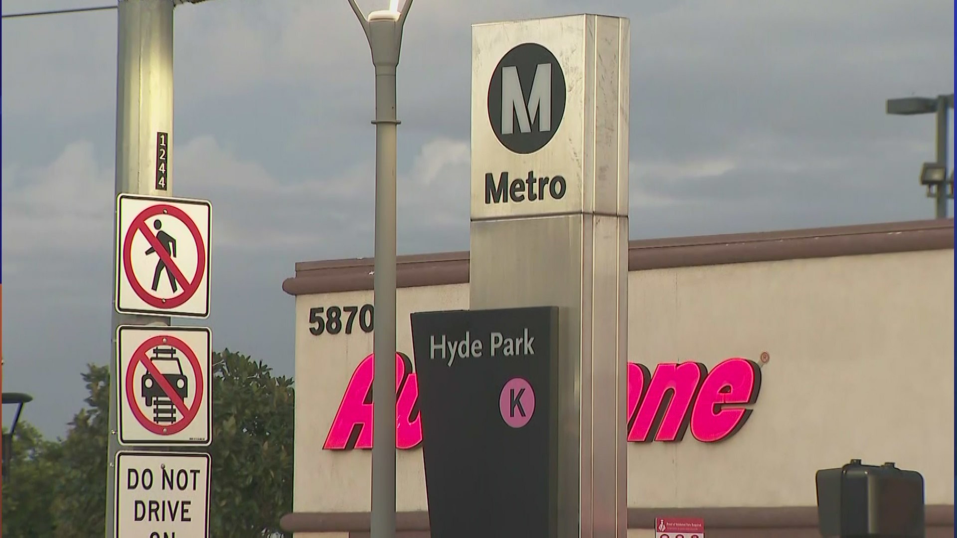 Hyde Park K-Line Metro Station in South Los Angeles. (KTLA)