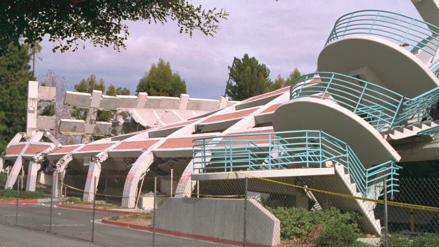 Damage is seen from the 1994 Northridge earthquake