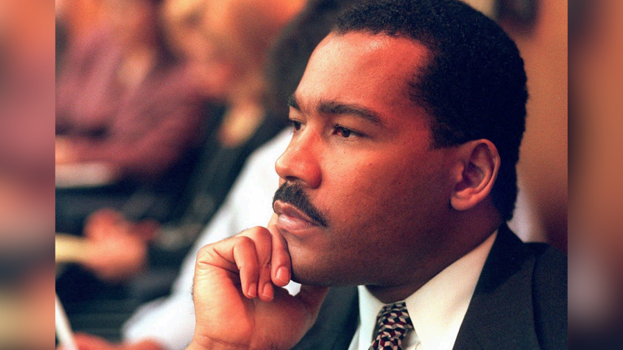 Dexter King, son of the late civil rights leader Martin Luther King Jr., listens to arguments in the State Court of Criminal Appeals in Jackson, Tenn., Friday, Aug. 29, 1997.