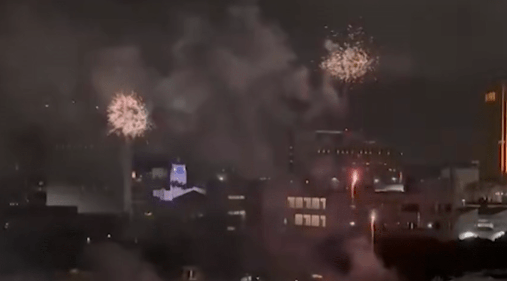 Illegal fireworks show erupts in downtown L.A.