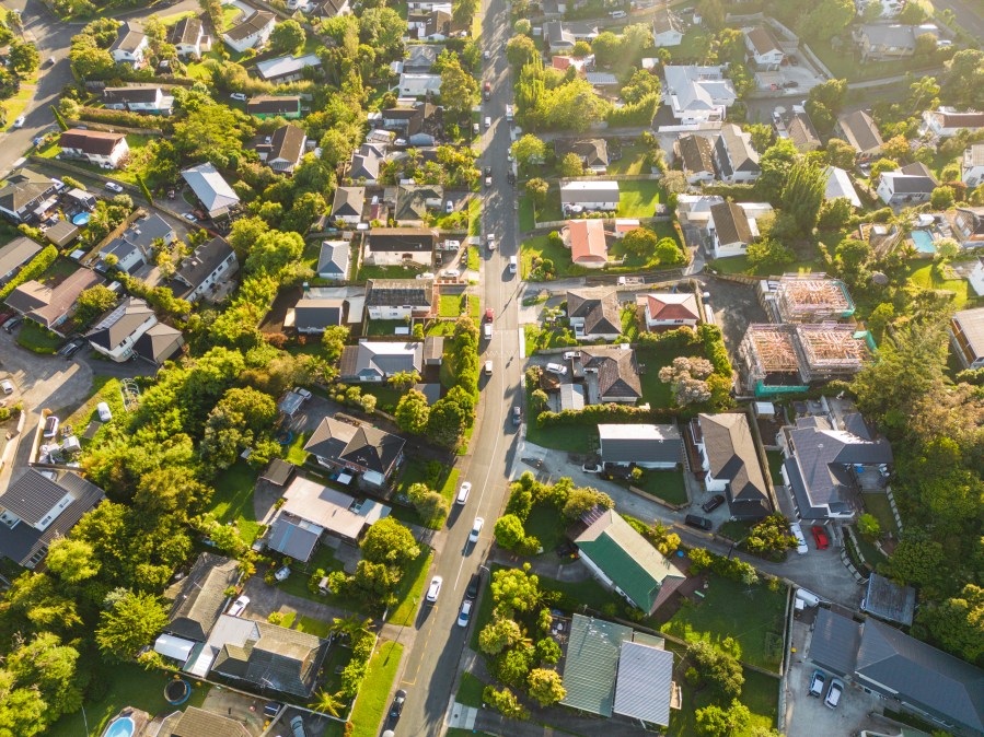 surburban homes in a neighborhood