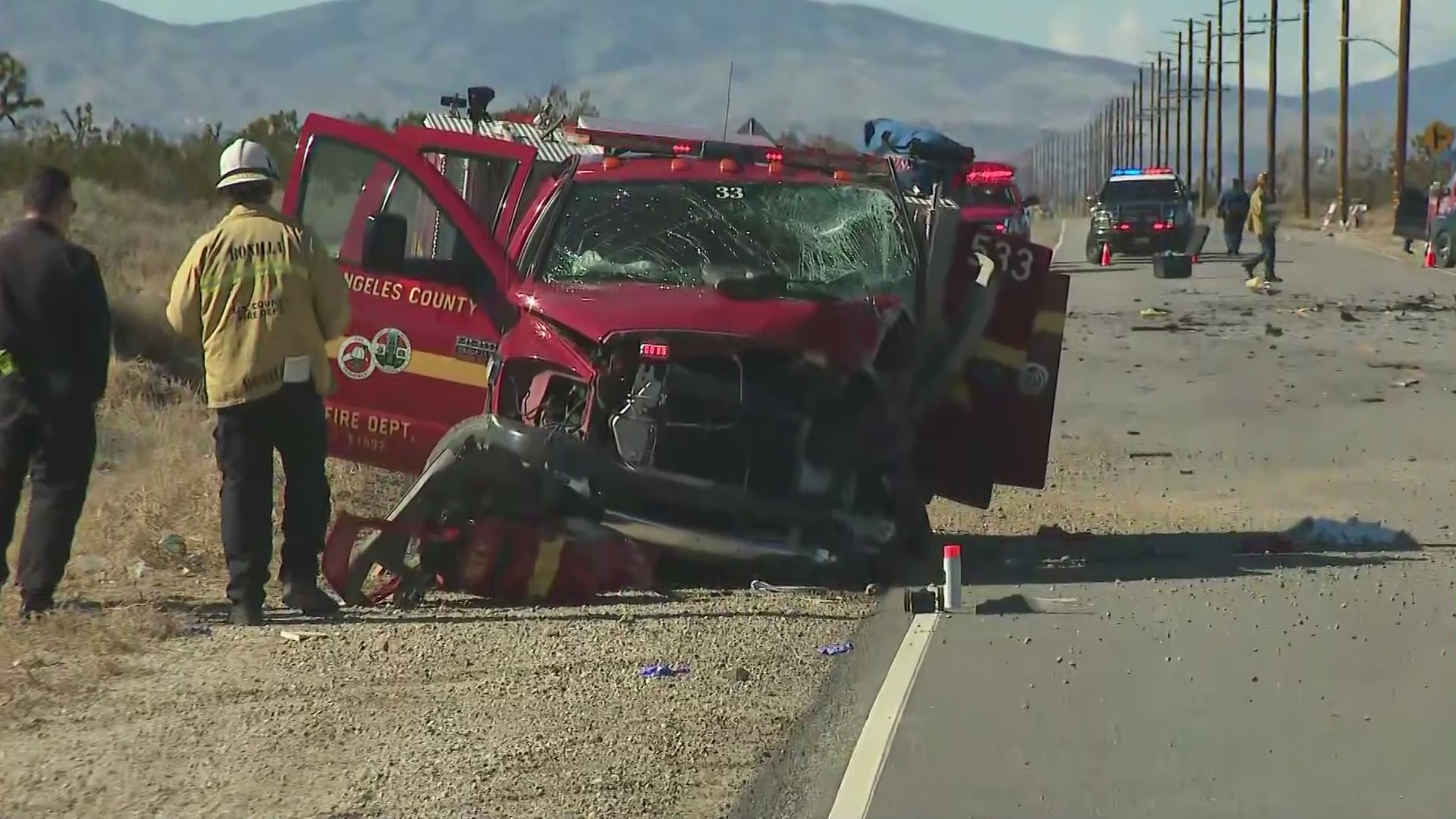 LACoFD vehicle crashed