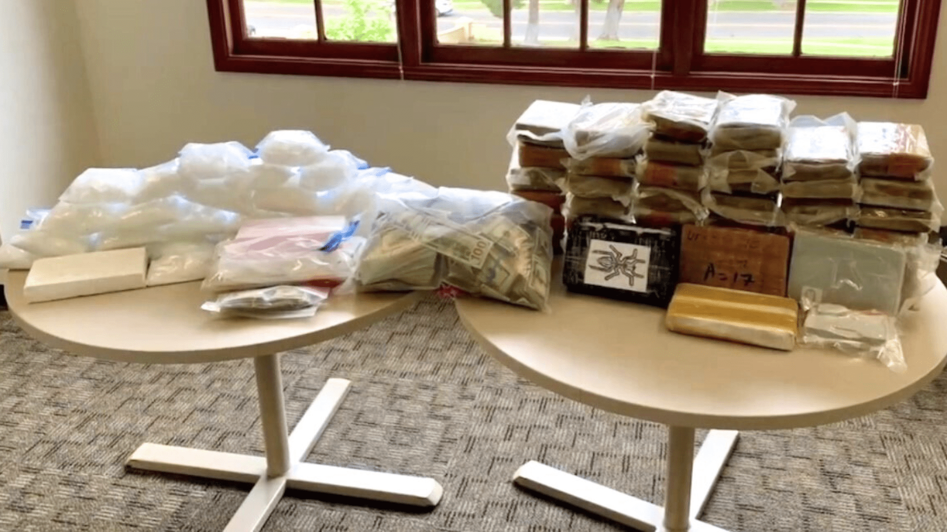 Seven alleged members of a San Fernando Valley drug trafficking ring were arrested during a major bust where authorities found over $1 million worth of narcotics. (Bureau of Alcohol, Tobacco, Firearms and Explosives)