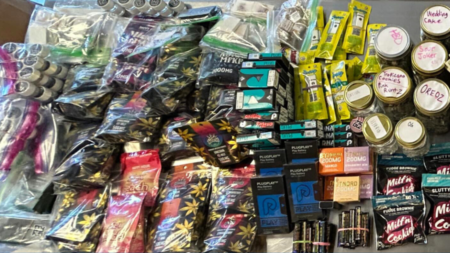 Around $35,000 worth of cannabis products were found at an illegal delivery service operation in Corona on Jan. 16, 2024. (Corona Police Department)