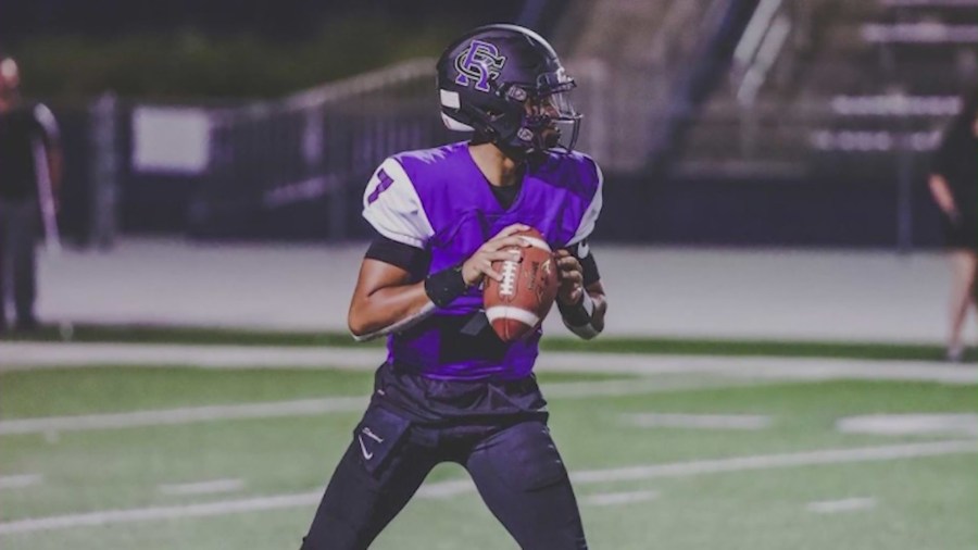 CJ Stroud as a star football player at Rancho Cucamonga High School in California. (Stroud Family)