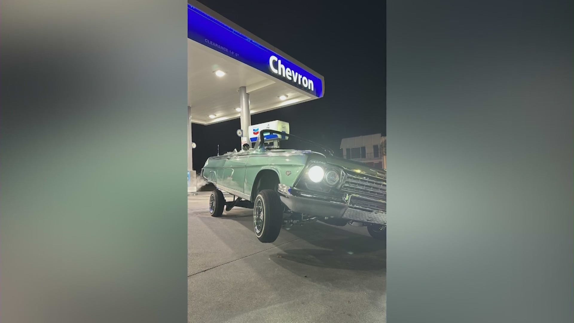 The victim's teal green 1962 Chevy Impala convertible with hydraulics worth over $100,000 stolen on Jan. 11, 2024. (Seth Wayne)