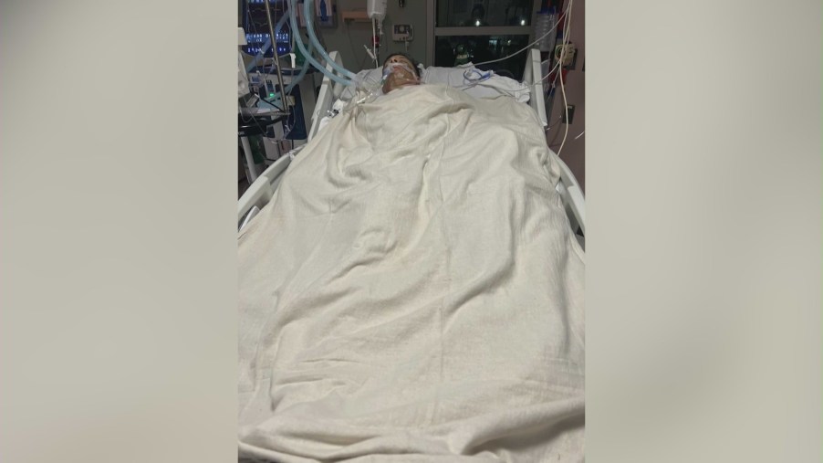 Noel Pena remains hospitalized in the ICU after a road rage shooting on the 5 Freeway on Dec. 31, 2023. (Pena Family)