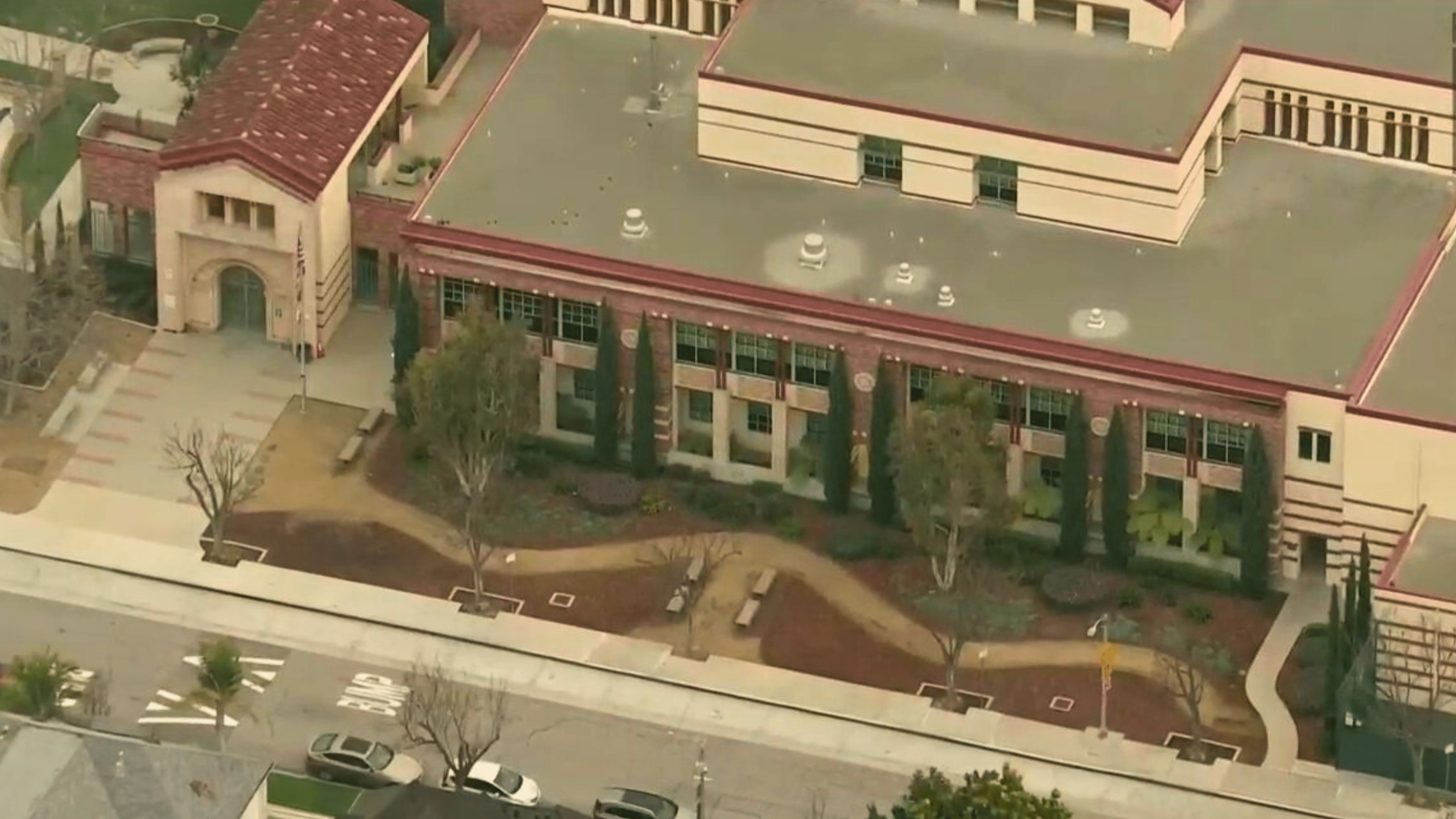 A building at Beverly Vista Middle School is seen on Feb. 26, 2024.