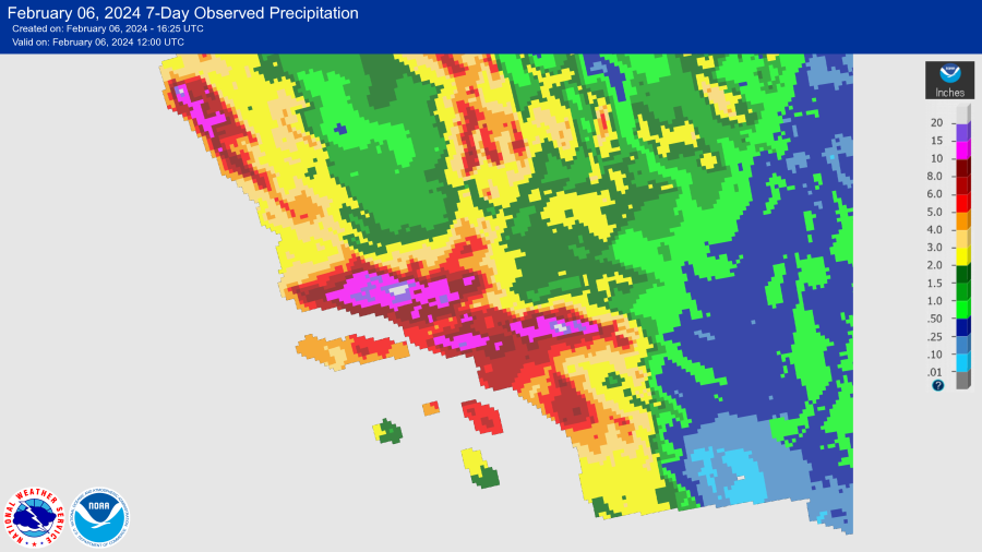 7 Day Precipitation Map