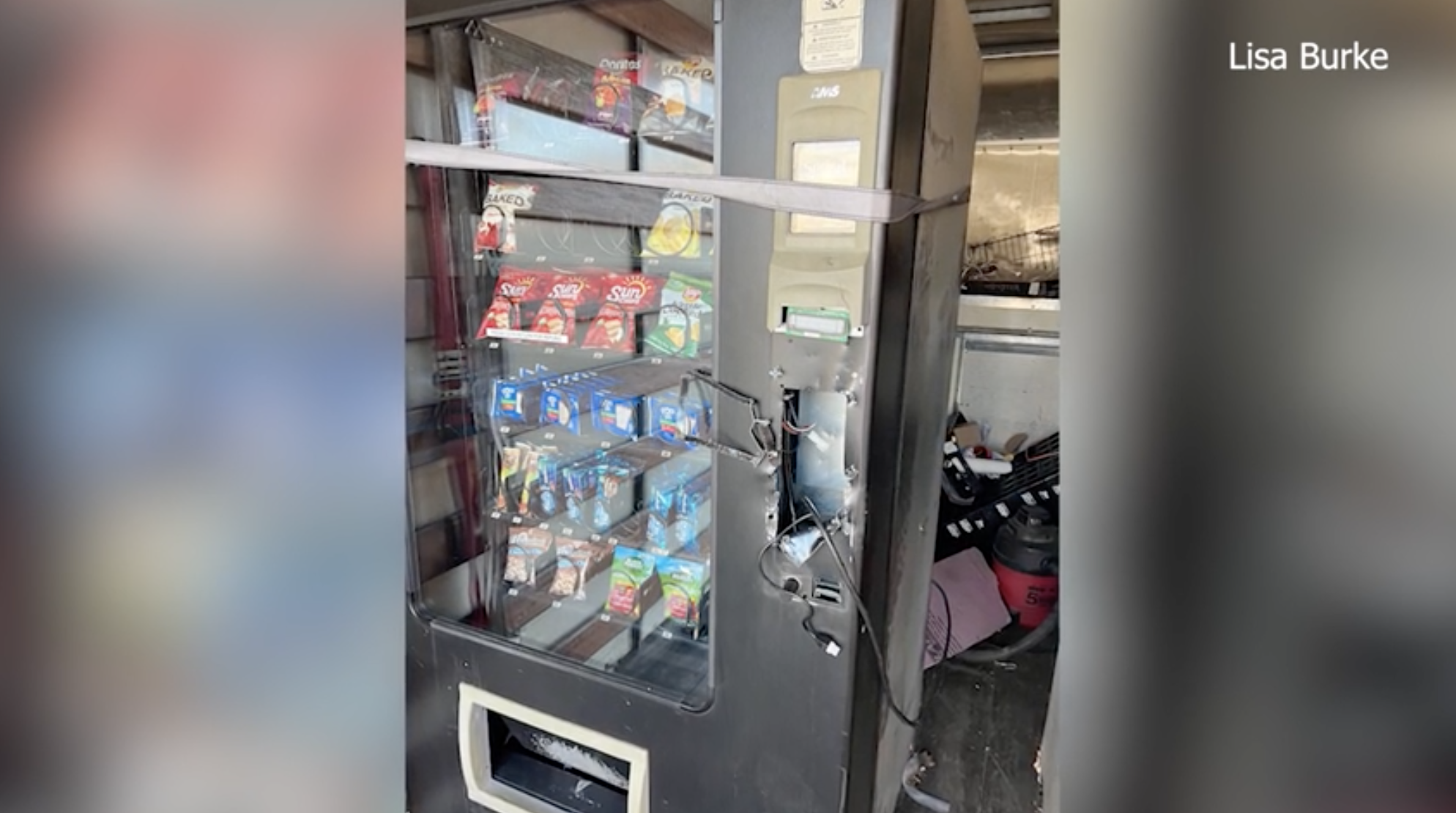 Vending machine vandal uses pickaxe to steal cash on school campuses