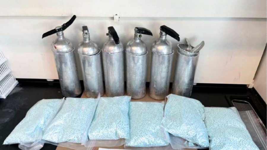 Seventeen suspects believed to be part of a drug trafficking organization are accused of smuggling narcotics hidden inside fire extinguishers over the U.S.-Mexico border and into the L.A. area. (U.S. Attorney’s Office)