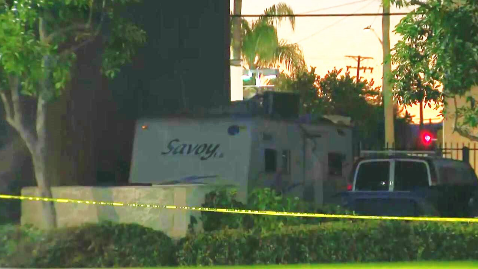 Three men were found shot in a trailer in Whittier, CA on Feb. 11, 2024. (KTLA)