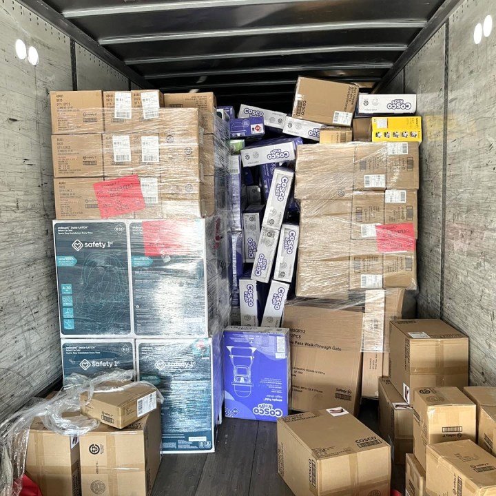 Over $1.5 million worth of stolen merchandise was found during a retail theft bust in Riverside County on Feb. 6, 2024. (Riverside County Sheriff’s Office)