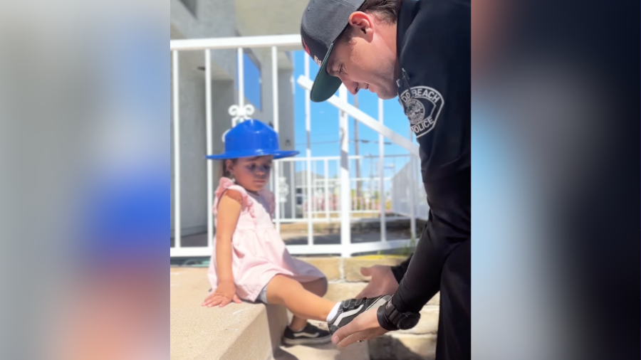 Redondo Beach police went above and beyond the call of duty to reunite a little girl with her lost shoe.