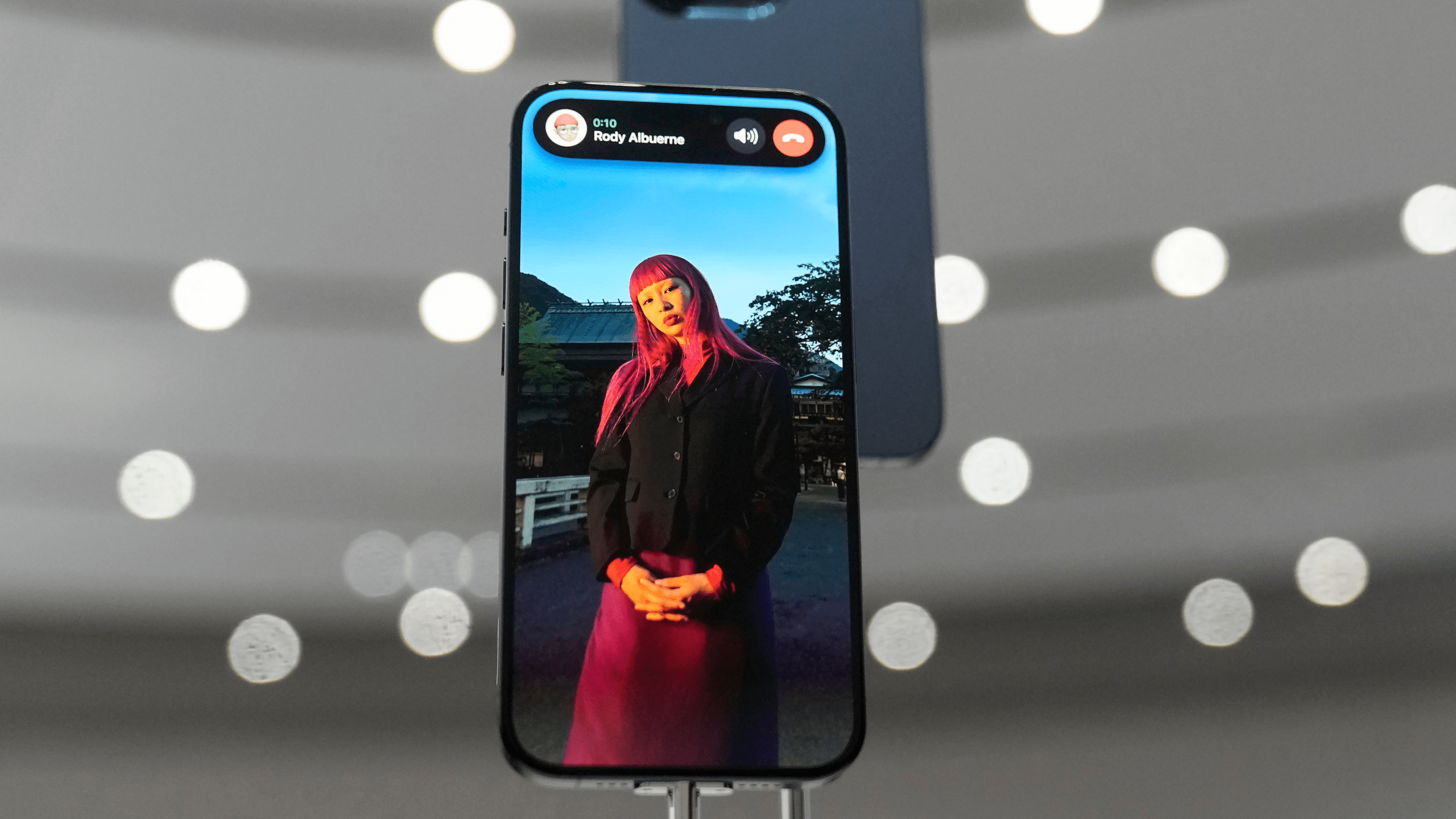 iPhone 15 Pro phones are shown during an announcement of new products on the Apple campus in Cupertino, Calif., Sept. 12, 2023.