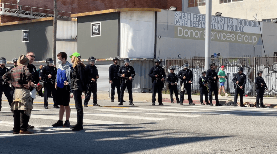 Oscars Protest LAPD