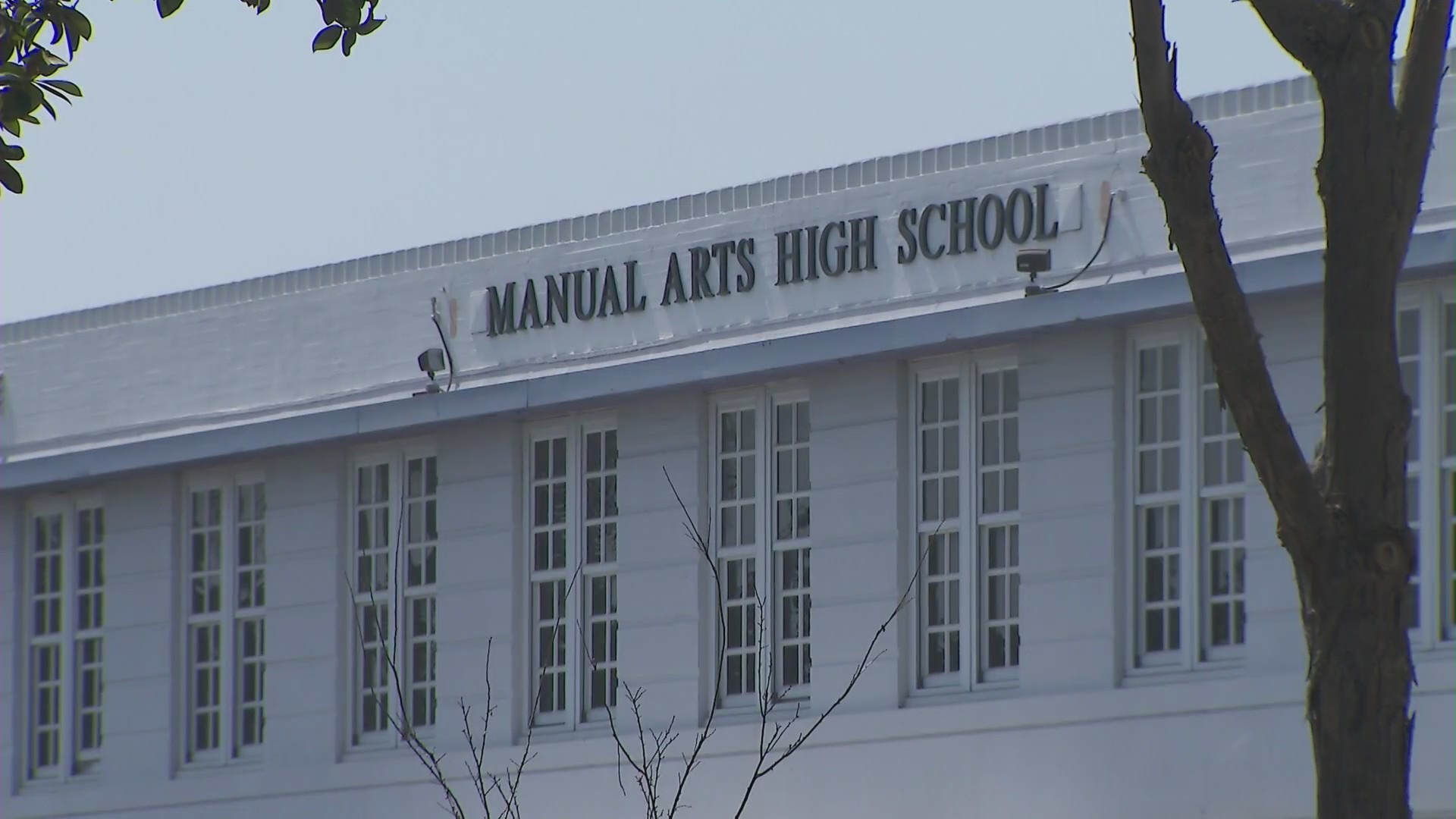 Manual Arts High School in the Vermont Square neighborhood of South Los Angeles. (KTLA)