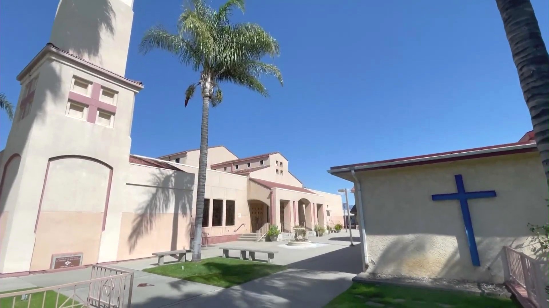 St. Catherine of Siena Church in Rialto, California. (KTLA)