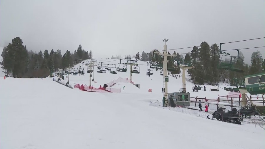 Mountain High Resort in Wrightwood, California. (KTLA)