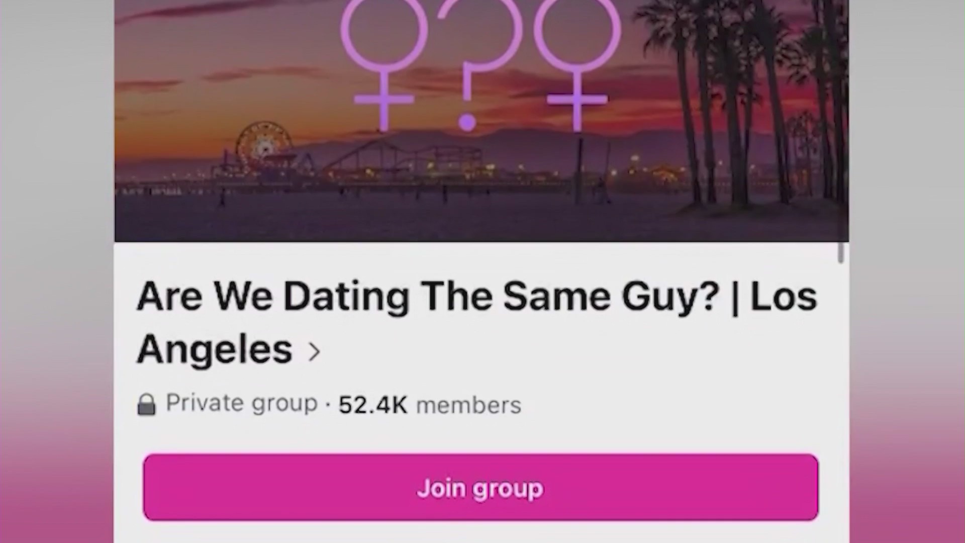 A private Facebook group called "Are We Dating The Same Guy?" involves women sharing dating advice while warning others about men who are potentially harmful, dangerous or not to be trusted.